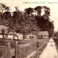 Hautot l auvray seine maritime route de la mesangere cpa