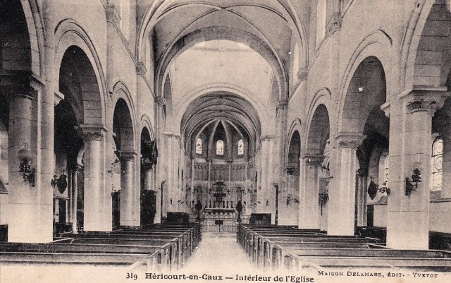 Hericourt en caux seine maritime l eglise saint denis cpa