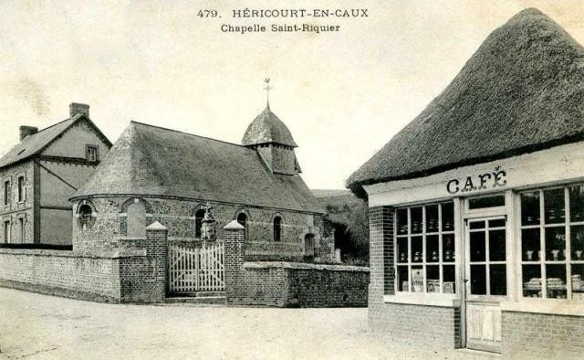 Hericourt en caux seine maritime la chapelle saint riquier cpa