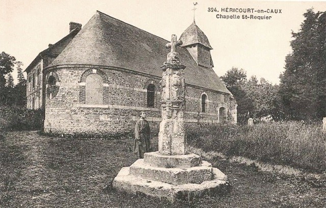 Hericourt en caux seine maritime la chapelle saint riquier cpa