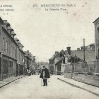 Hericourt en caux seine maritime la grande rue cpa