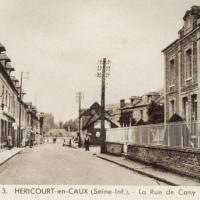 Hericourt en caux seine maritime la grande rue cpa