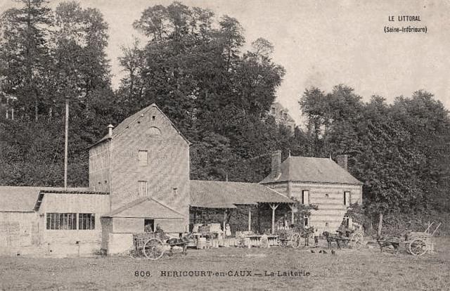 Hericourt en caux seine maritime laiterie cpa