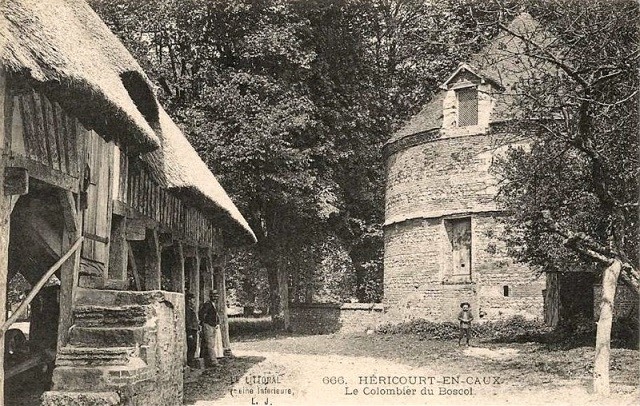 Hericourt en caux seine maritime le chateau du boscol colombier cpa