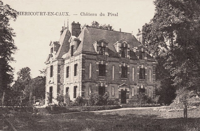 Hericourt en caux seine maritime le chateau du pival cpa