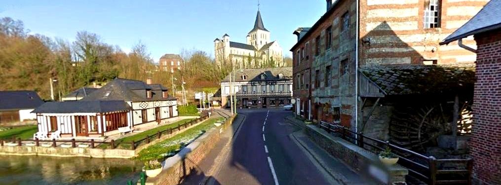 Hericourt en caux seine maritime le moulin ancien et eglise