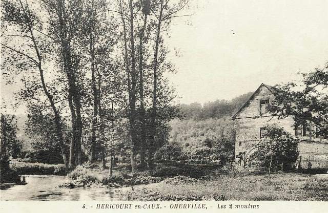 Hericourt en caux seine maritime oherville le moulin cpa