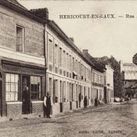 Hericourt en caux seine maritime rue saint riquier cpa