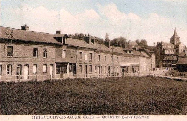 Hericourt en caux seine maritime rue saint riquier cpa