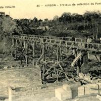 Hirson (Aisne) CPA Blangis le pont en réfection