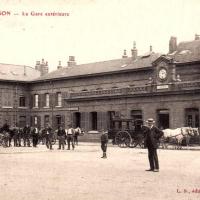 Hirson (Aisne) CPA la gare en 1945