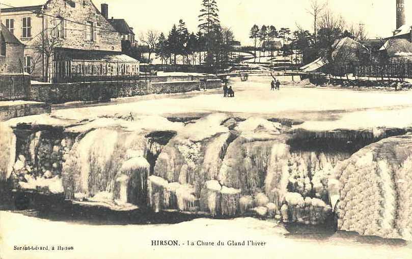 Hirson (Aisne) CPA la chute du Gland gelée