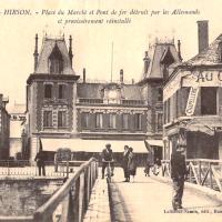 Hirson (Aisne) CPA la place du marché 1914-1918