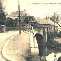 Hirson (Aisne) CPA le pont d'arcole et le Bas-Rouet