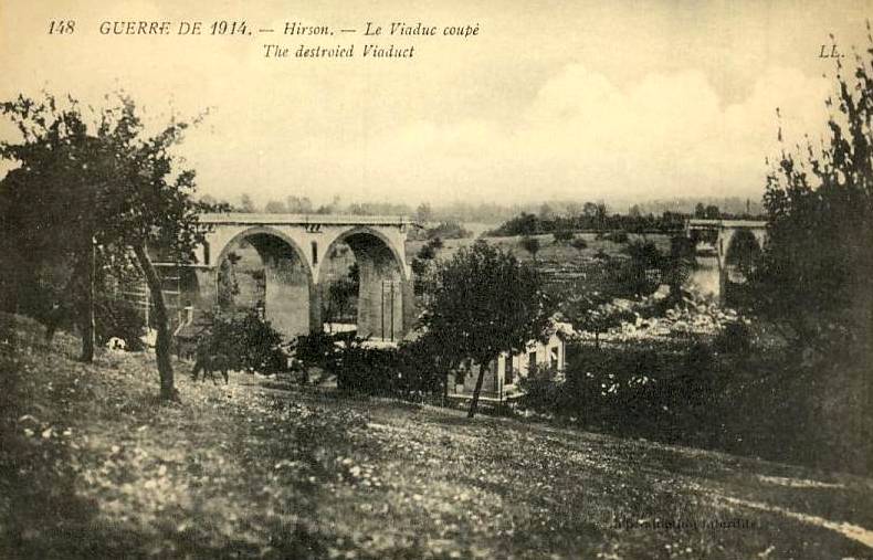 Hirson (Aisne) CPA le viaduc détruit en 1914