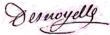 Honoré Magloire Desnoyelles (1787/1841), sa signature en 1834