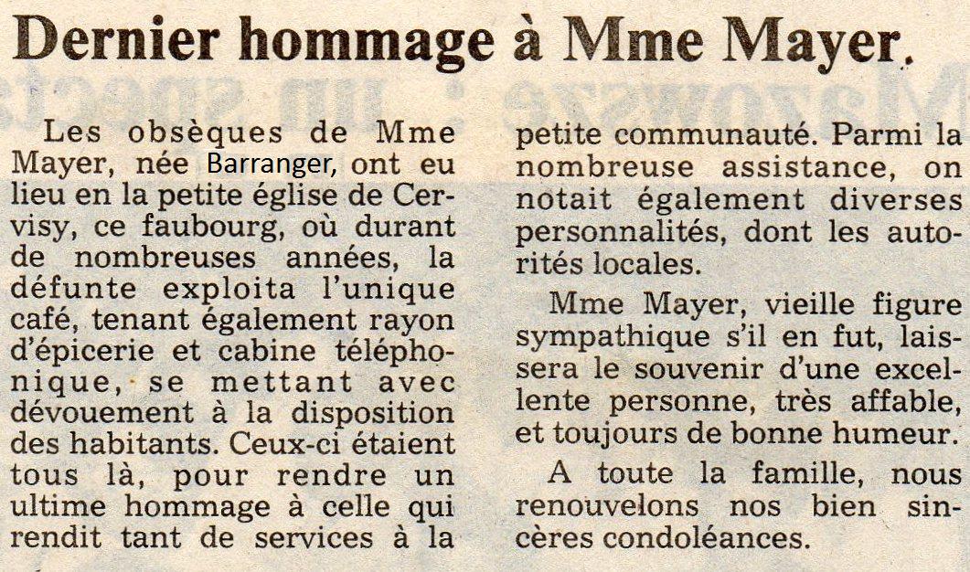 Presse 1985 : Hommage