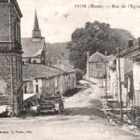 Inor (Meuse) La rue de l'église CPA