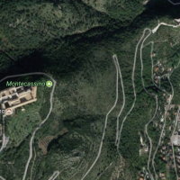 Italie - Le mont Cassin (vue aérienne)