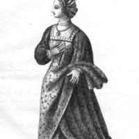 Jeanne de Genève, son épouse, estampe du XIXe
