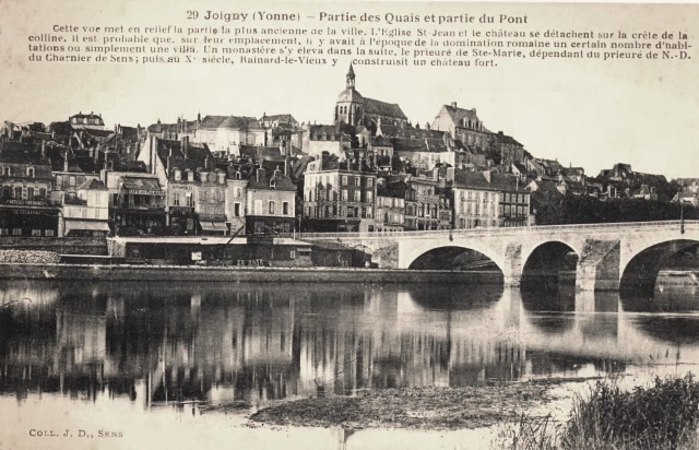 Joigny (89) Les quais et le pont CPA
