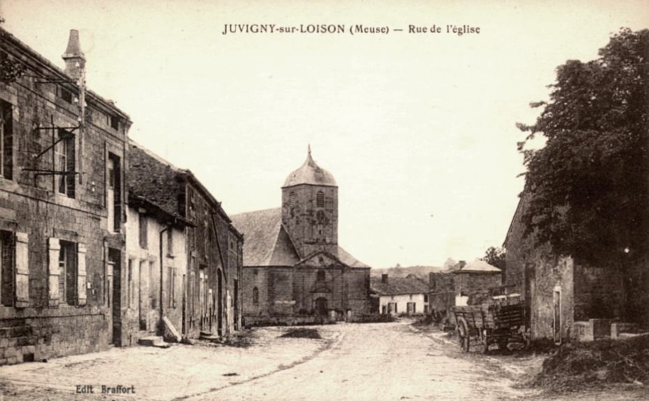 Juvigny-sur-Loison (Meuse) L'église Saint Denis CPA