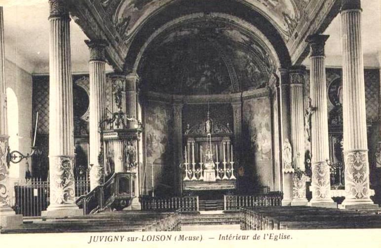 Juvigny-sur-Loison (Meuse) L'église Saint Denis CPA