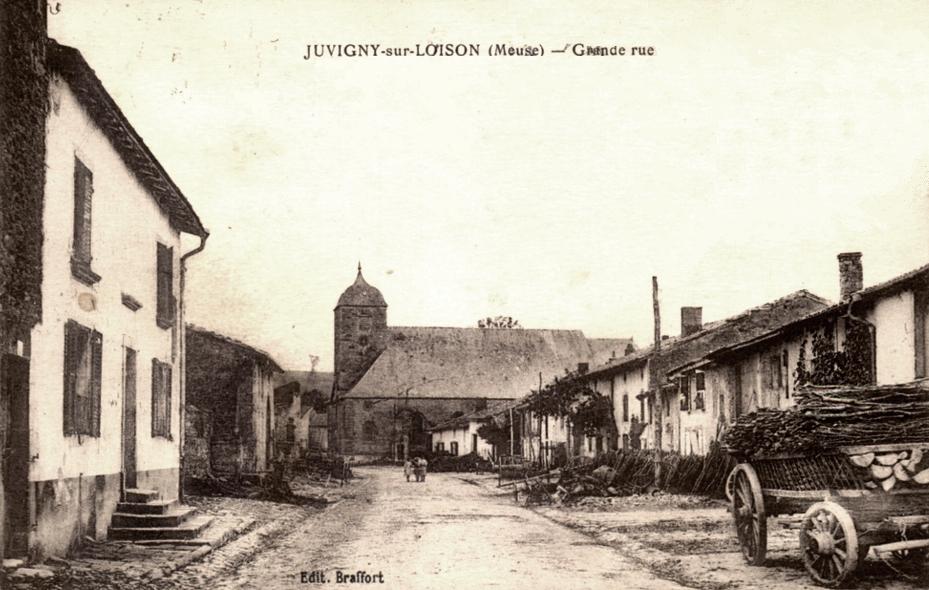 Juvigny-sur-Loison (Meuse) La Grande rue CPA