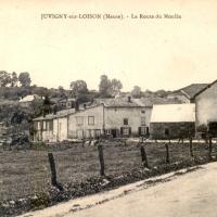 Juvigny-sur-Loison (Meuse) La route du moulin en 1910 CPA