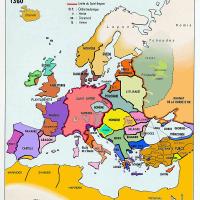 L'Europe en 1360, à la guerre de Cent Ans