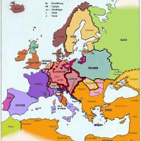 L'Europe en 1648, au Traité de Paix de Munster