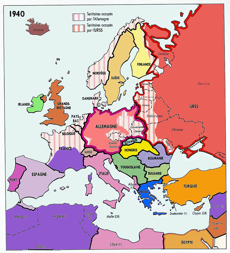 L'Europe en 1940, pacte germano-soviétique