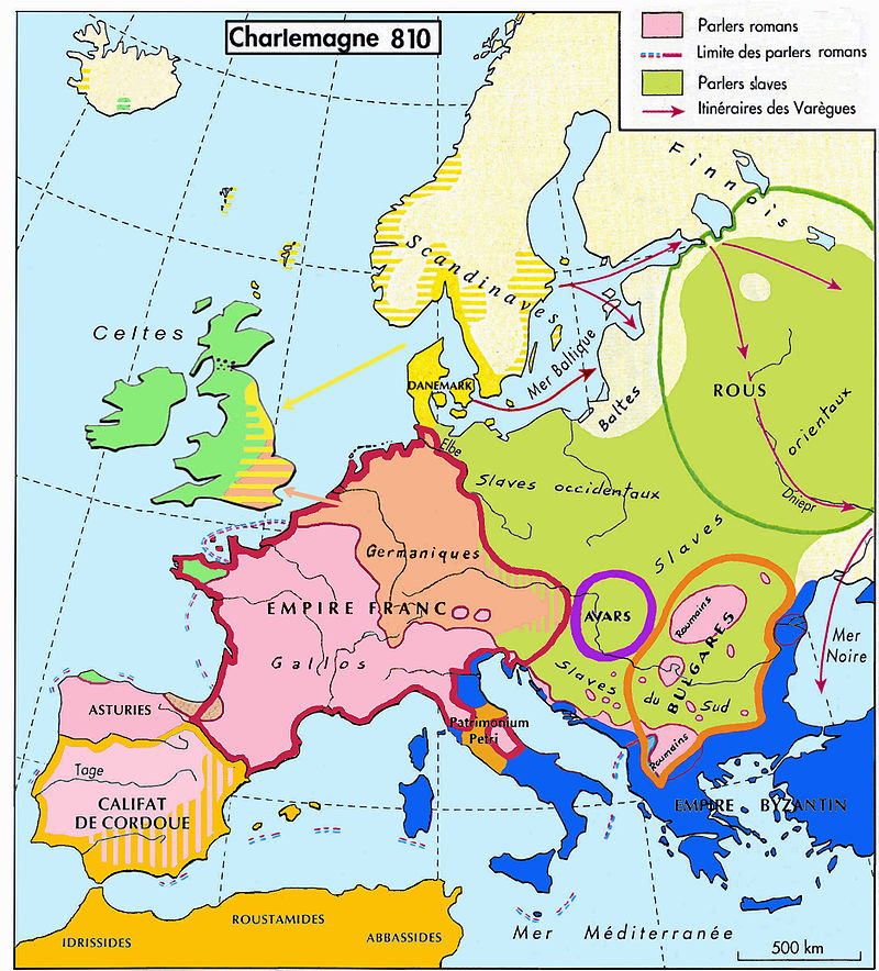 L'Europe vers 810, sous Charlemagne