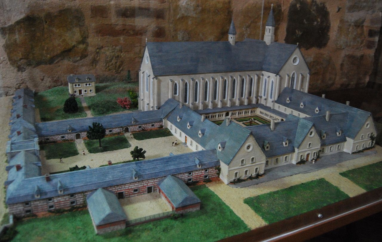 Maquette de l'ancienne Abbaye de Foigny à La Bouteille où il est inhumé