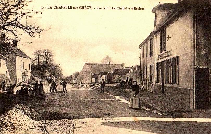 La Chapelle-sur-Chézy (Aisne) CPA route de La Chapelle à Essises