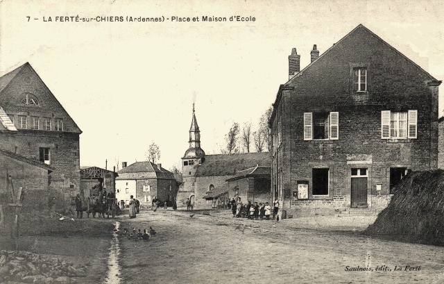 La Ferté-sur-Chiers (08) Mairie, église, école CPA