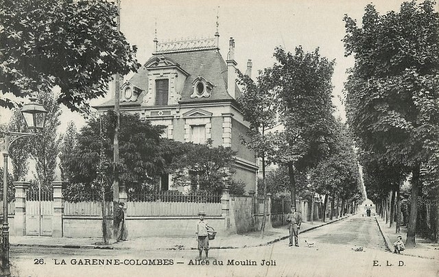 La garenne colombes 92 l allee du moulin joli cpa