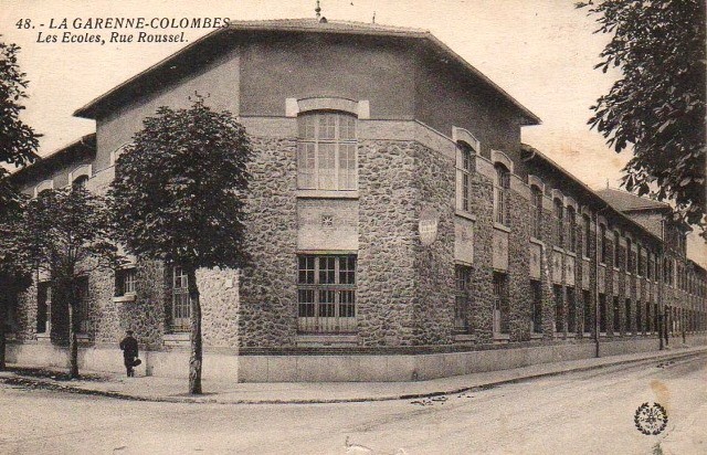 La garenne colombes 92 l ecole rue roussel cpa