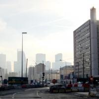 La garenne colombes 92 la place de belgique les travaux du tramway en 2010 cpa