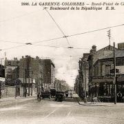 La garenne colombes 92 la place de belgique rond point de charlebourg cpa