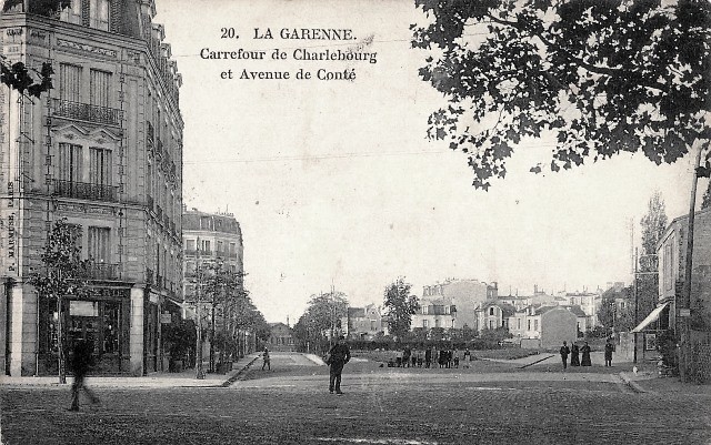 La garenne colombes 92 la place de belgique rond point de charlebourg cpa