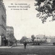 La garenne colombes 92 la place de belgique rond point de charlebourg cpa