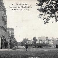 La garenne colombes 92 la place de belgique rond point de charlebourg cpa