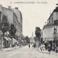 La garenne colombes 92 la rue voltaire cpa