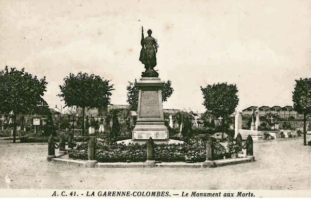 La garenne colombes 92 le cimetiere monuments aux morts cpa