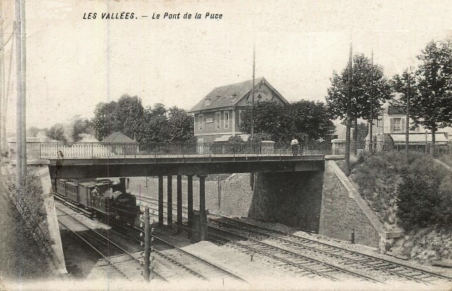 La garenne colombes 92 le pont de la puce en 1913 cpa