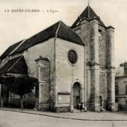 La queue en brie val de marne l eglise saint nicolas et la mairie cpa