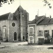 La queue en brie val de marne l eglise saint nicolas et le cafe cpa