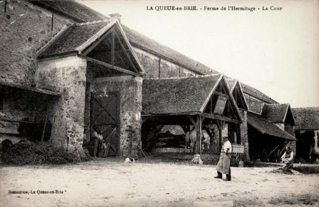 La queue en brie val de marne la ferme de l hermitage cpa