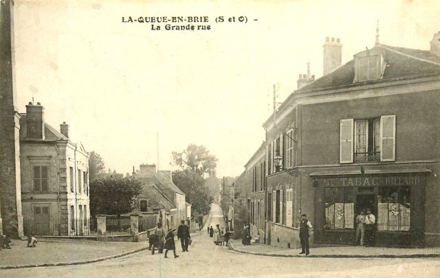 La queue en brie val de marne la grande rue cpa